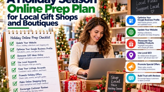 A Holiday Season Online Prep Plan for Local Gift Shops and Boutiques
