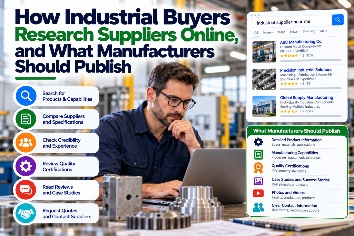 How Industrial Buyers Research Suppliers Online, and What Manufacturers Should Publish